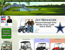 Tablet Screenshot of metrogolfcars.com